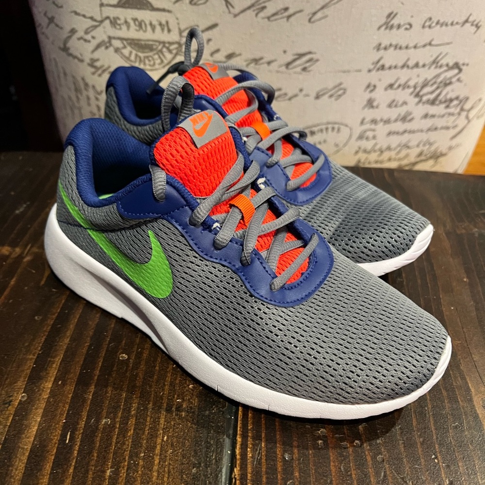Nike Tanjun Grey Multi Kids Sneaker Sz 5Y Never Worn *No Box*